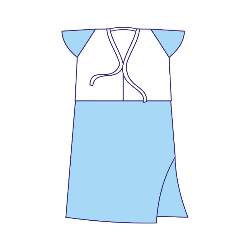 Сорочка комбінована для породіллі Taipan-Pharm стерильна СМС-35+Спанлейс-50 г/м2